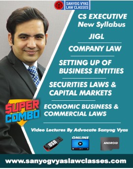 CS EXECUTIVE NEW SYLLABUS-JIGL ,CO. LAW, SETTING UP OF BUSINESS ENTITIES & CLOSURE ,EBCL AND  SLCM COMBO